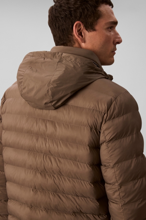 Calvin Klein ls nylon lt wt hooded fz puffer